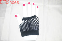 Load image into Gallery viewer, Black Fishnet Fingerless Gloves