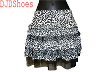 Load image into Gallery viewer, Black and White Animal Print and Mesh Skirt