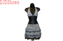 Load image into Gallery viewer, Black and White Animal Print and Mesh Skirt