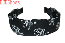 Load image into Gallery viewer, Cloth Pirate Skull and Crossbones Hair Band (Various Colours)
