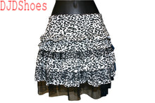 Load image into Gallery viewer, Black and White Animal Print and Mesh Skirt
