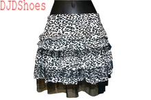 Load image into Gallery viewer, Black and White Animal Print and Mesh Skirt
